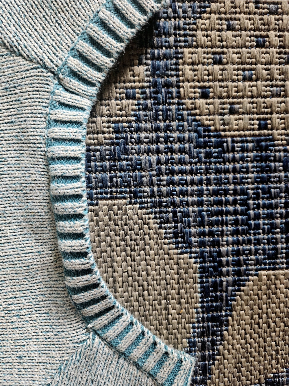 Pendleton Teal and Cream Women's Crewneck Sweater - Picture 5 of 6